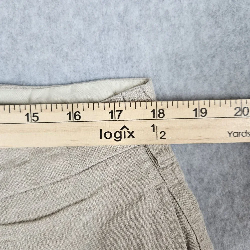 Banana Republic 100% Linen Men Beige Linen Trousers Pants Vintage 38L 36x30